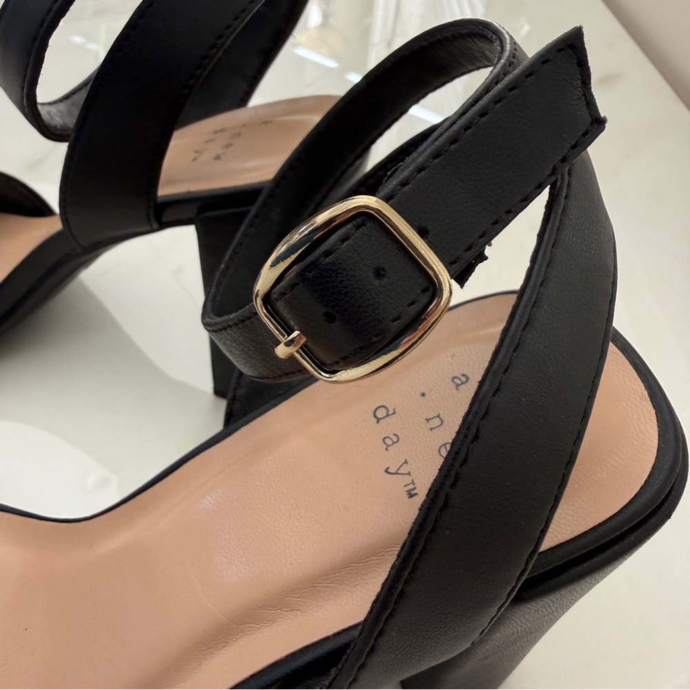 A New Day Black Women's Ankle Strap Heel - Picture 6 of 10